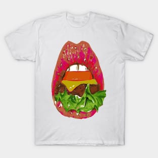 burger lips T-Shirt